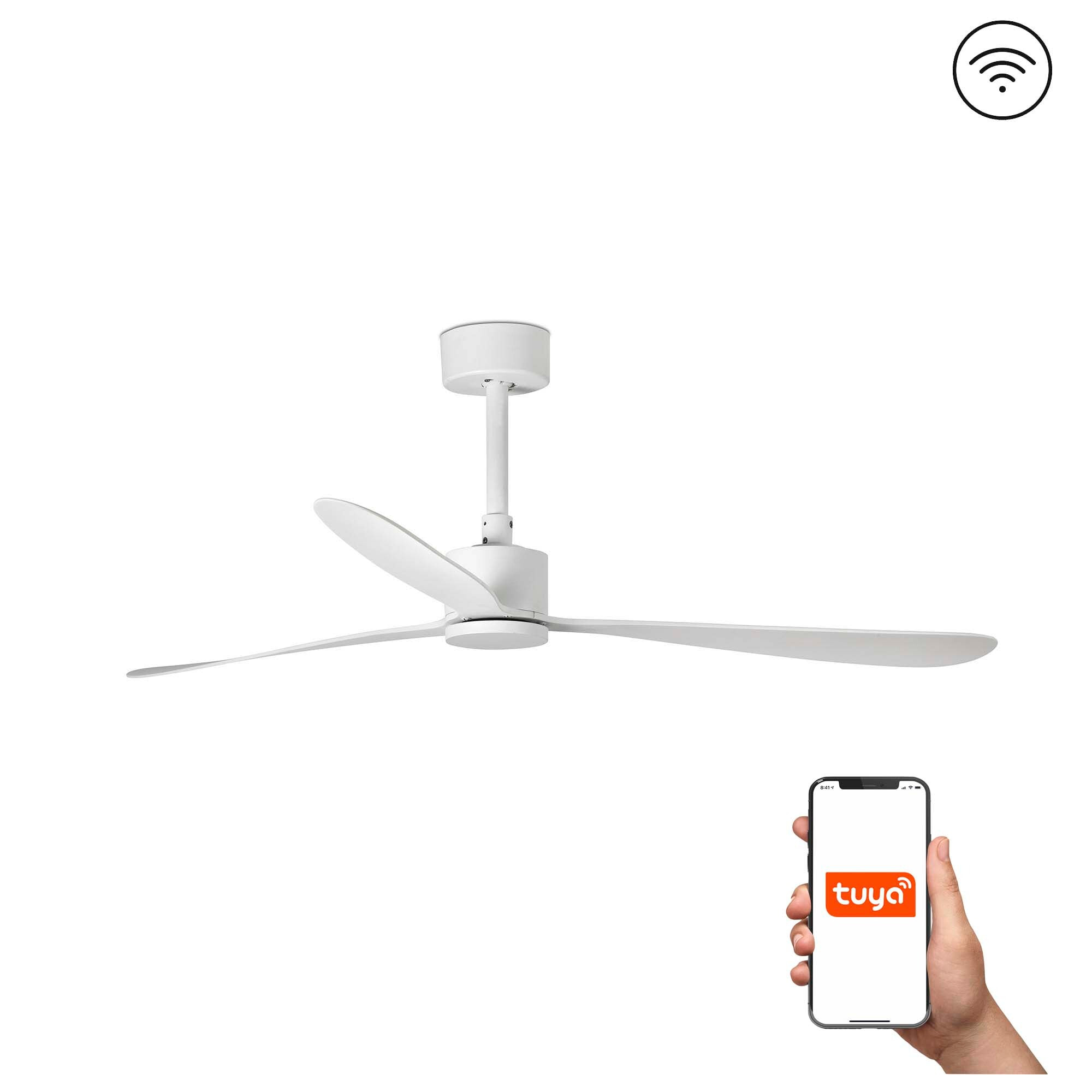 AMELIA L Ventilateur de plafond blanc TUYA