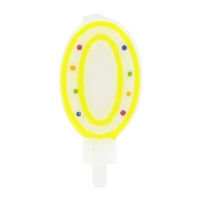 Bougie anniversaire chiffre 0 Fackelmann Rio Party