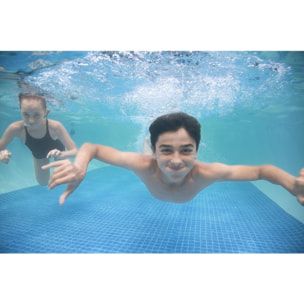 Bestway Piscine hors sol tubulaire ovale Bestway Power Steel 732 x 366 x 122 cm décor bois