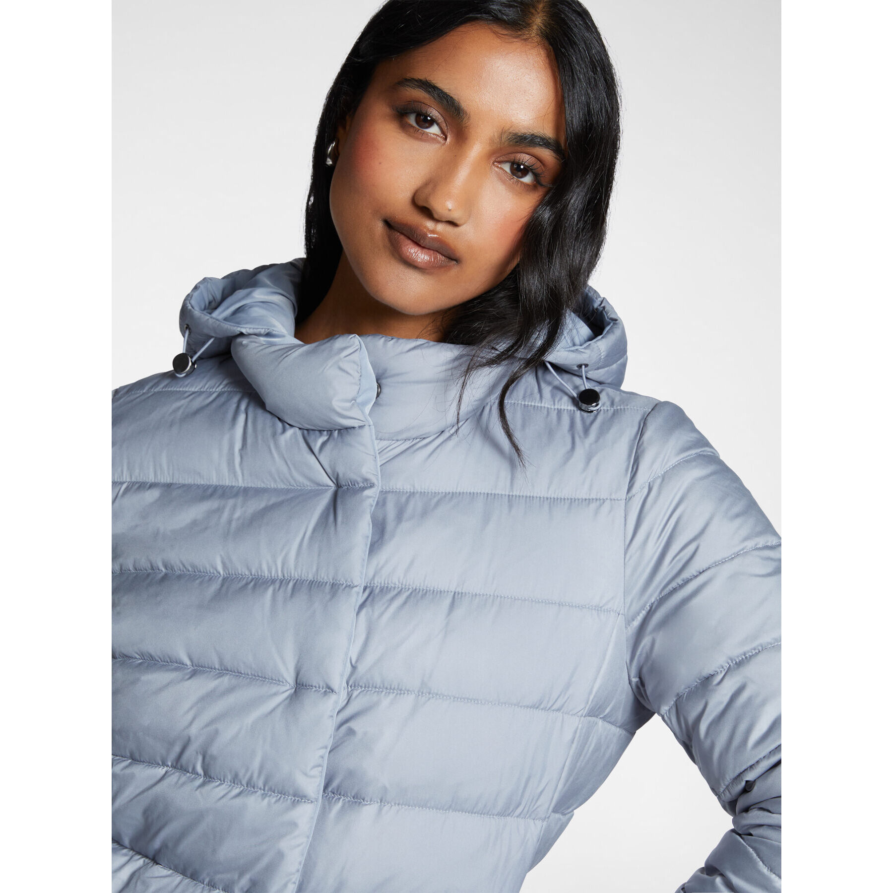 Elena Mirò - Plumífero reversible de nailon reciclado impermeable - Light - blue