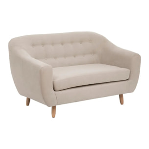 Canapé "Retro" 2 places beige