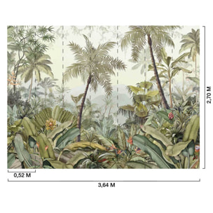 Papier peint jungle palette Intissé