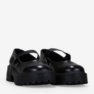 Zapatos Mary Jane negros con plataforma