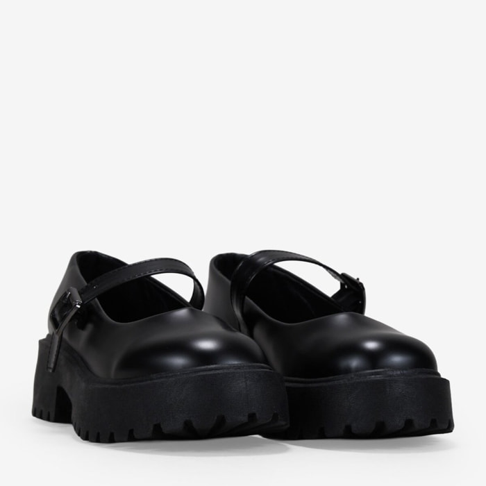 Zapatos Mary Jane negros con plataforma
