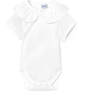 Body bebé manga corta cuello volante