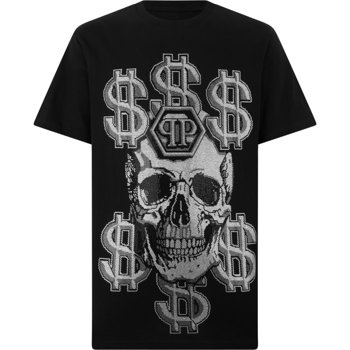 PHILIPP PLEIN Camiseta de cuello redondo y manga corta SKULL