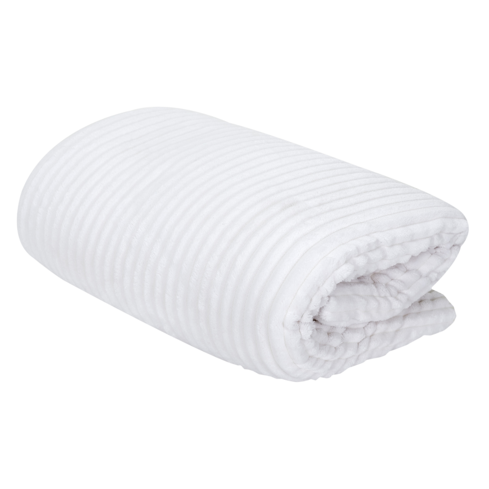 Plaid Flanelle Cotele Sherpa Ecru 180x220cm