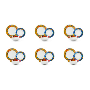 Servizio piatti 18 pezzi Excelsa – Erice, Porcellana Multicolore