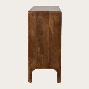 Meuble d'entrée Janna -bois massif de manguier-couleur noyer 110 x 75 x 35 cm