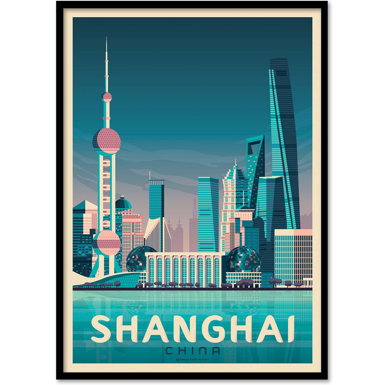Affiche - Shanghai - Olahoop Travel Posters