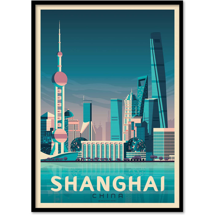 Affiche - Shanghai - Olahoop Travel Posters