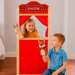 Juguete de madera. Teatro infantil 77,4x38,7x90cm