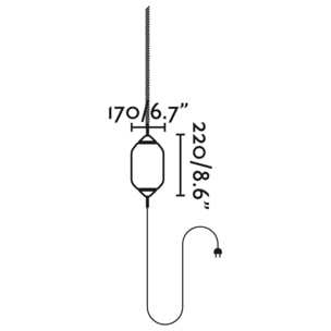 SAIGON OUT R17 Lampada portatile e sospensione grigia/bianco opaco hole cap