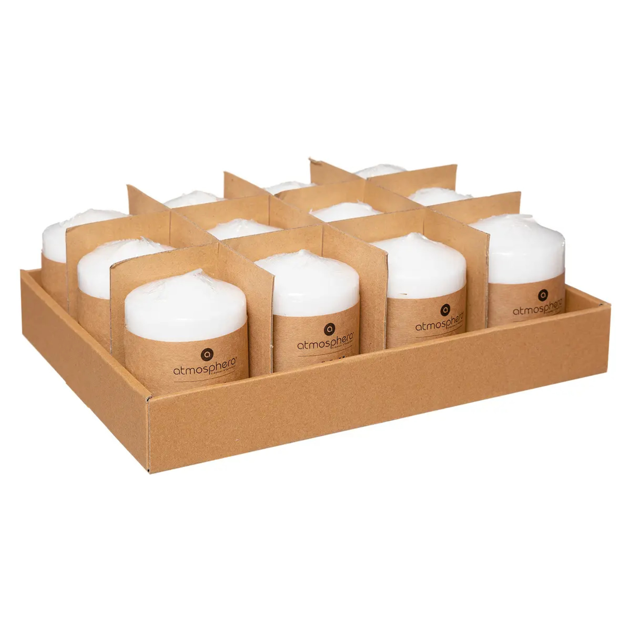 Bougie ronde "Many" blanc 220g