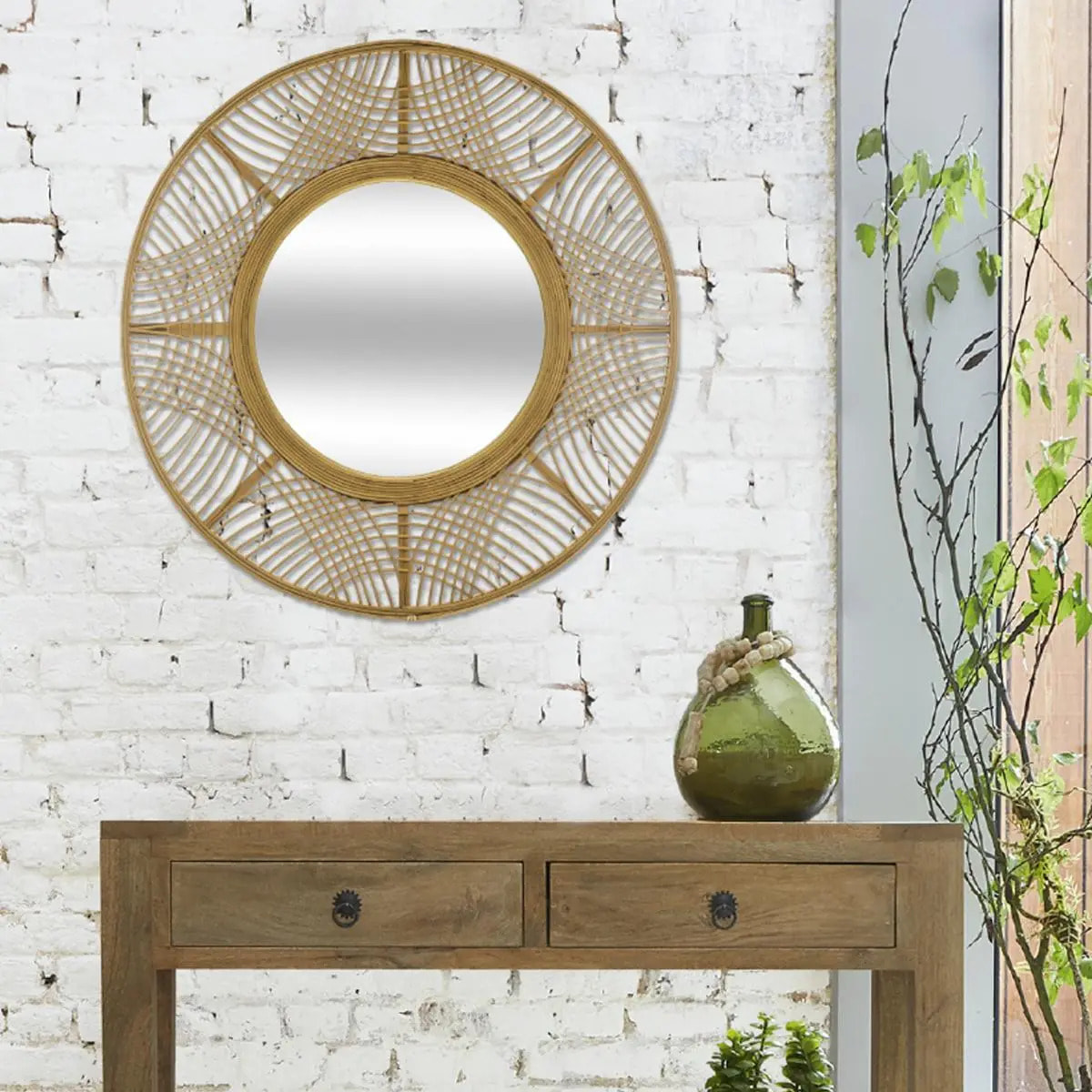 Miroir "Ina" bambou D70cm