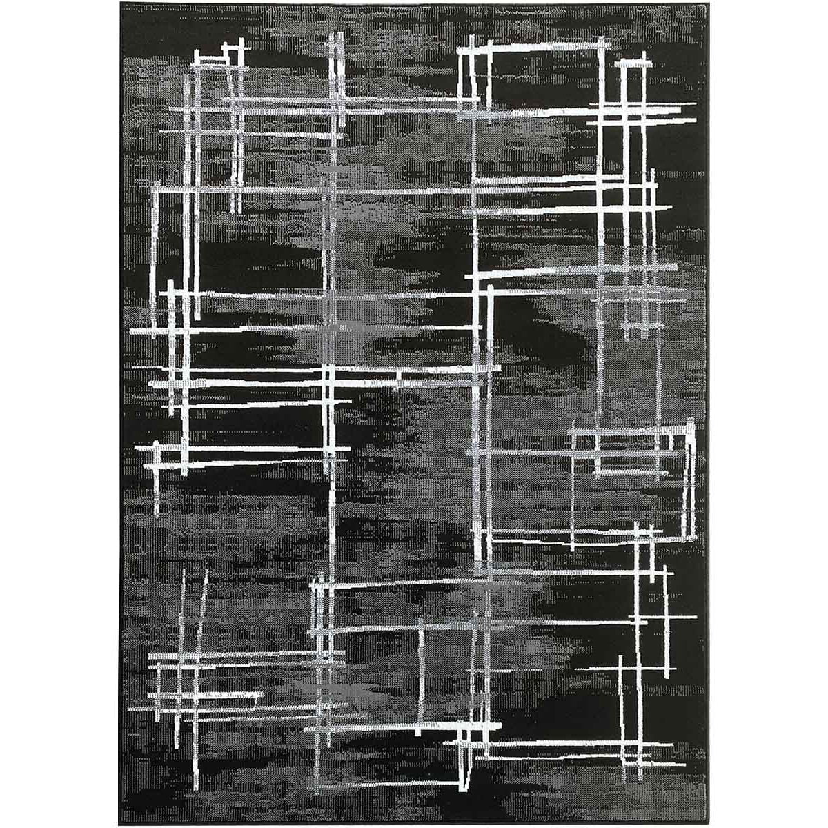 Tappeto Soggiorno Salotto Moderno Nero