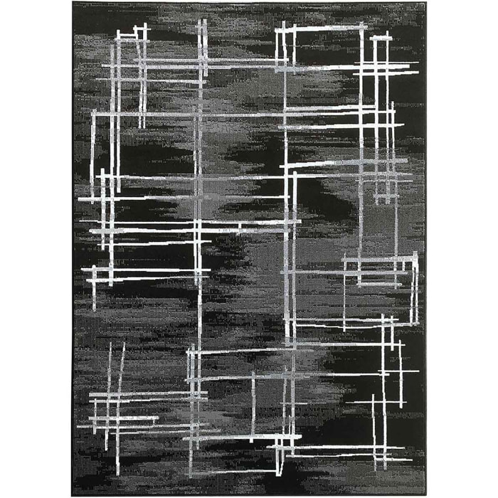 Tappeto Soggiorno Salotto Moderno Nero