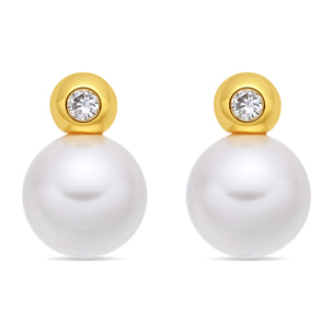 Pendientes Siako acabado oro amarillo 18k