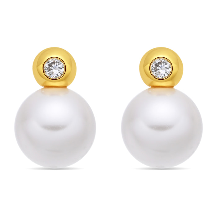 Pendientes Siako acabado oro amarillo 18k