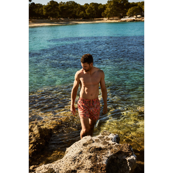 Costume da bagno medio chiaro con stampa hawaii