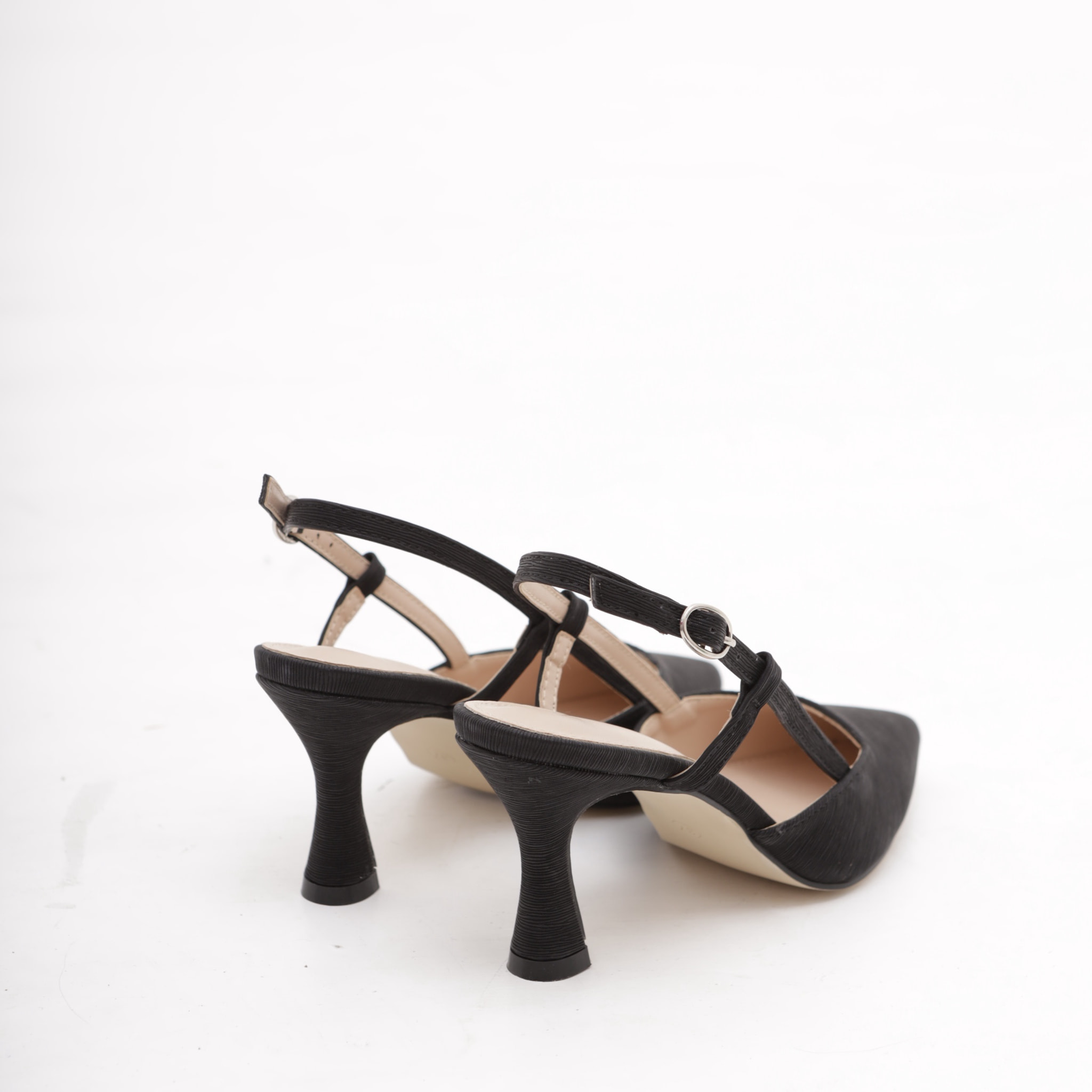 SLINGBACK CHIFFON CHOCOLA' NERO
