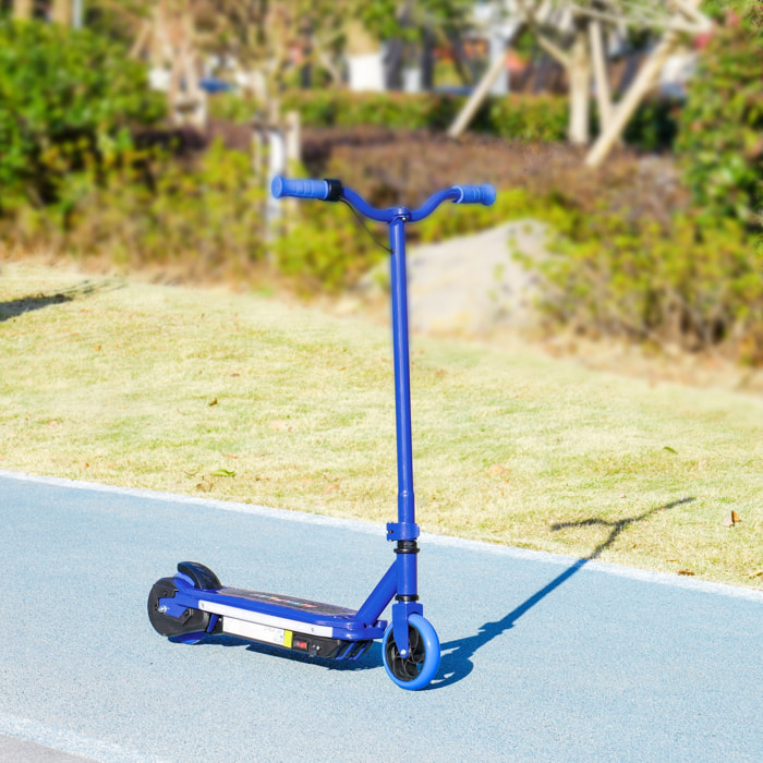 Trottinette électrique enfant LED multicolore max. 10Km/h autonomie 8Km béquille acier bleu