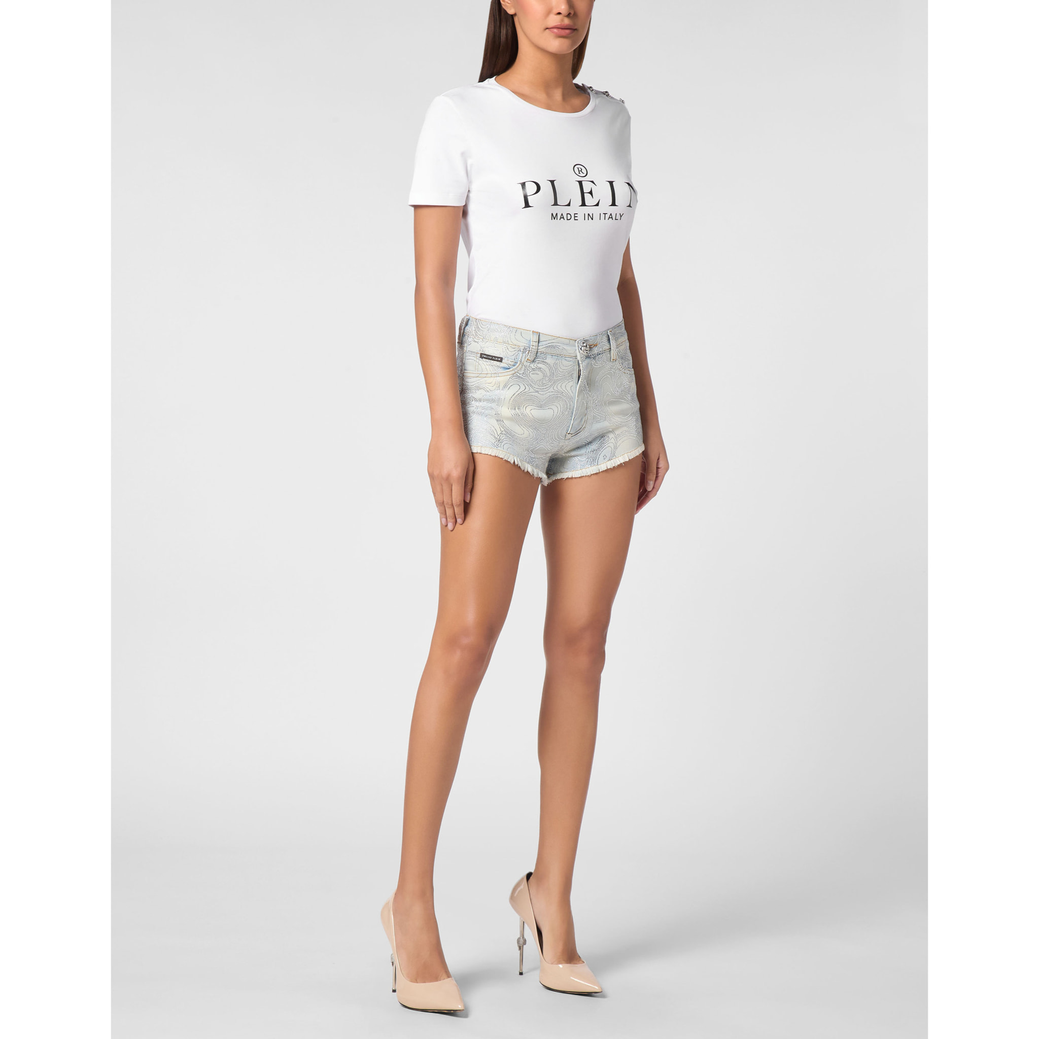 PHILIPP PLEIN Pantalones cortos vaqueros TEDDY