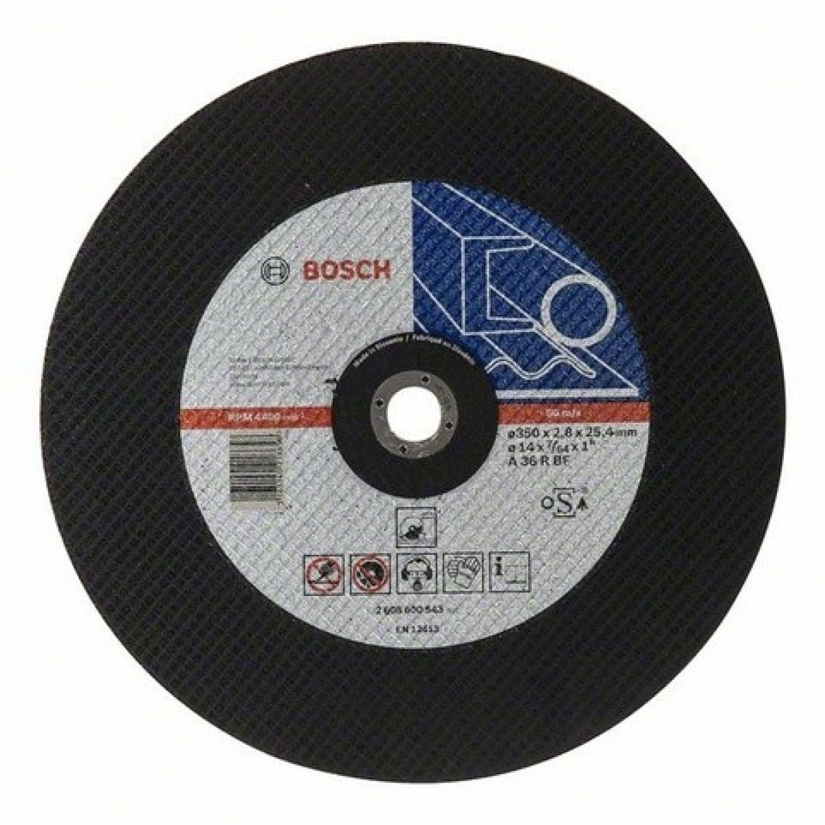 Disque EXPERT à tronçonner BOSCH à moyeu plat Spécial métaux 350X2.8X25.4 MM - 2608600543