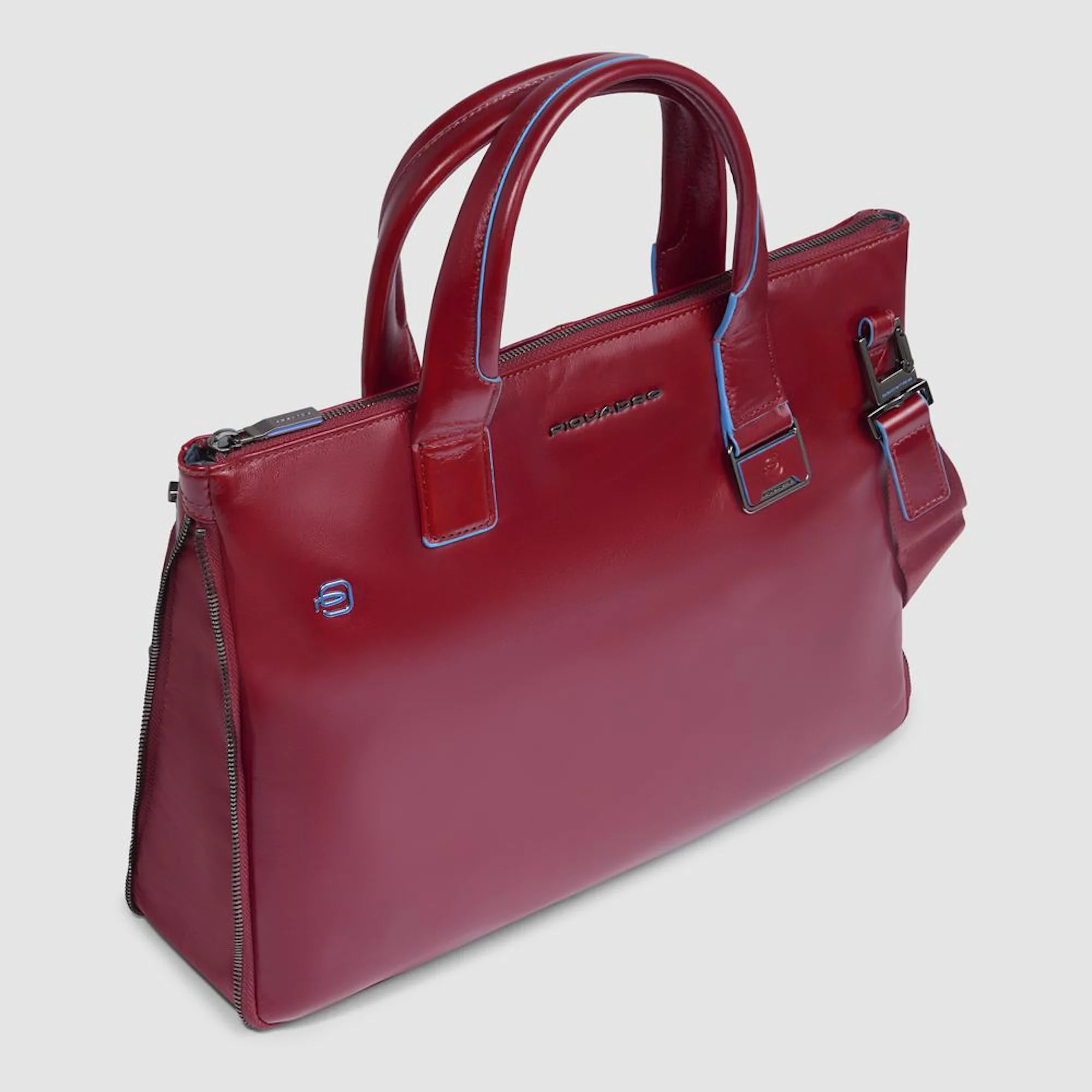 Piquadro Borsa porta pc e iPad® in pelle personalizzabile con protezioni antiurto e RFID