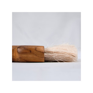 Brosse de nettoyage triangle en fibres d'ananas et bois de teck - LUGO