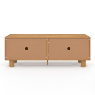 Meuble TV Arlo effet chêne 4 portes 140cm