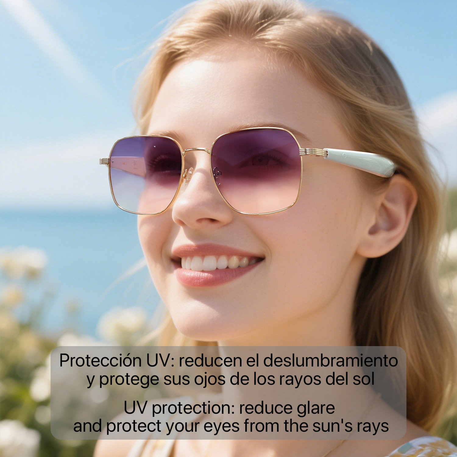 Gafas AI GY-200, traducción automática de +100 idiomas, agente AI, reproducción músical.