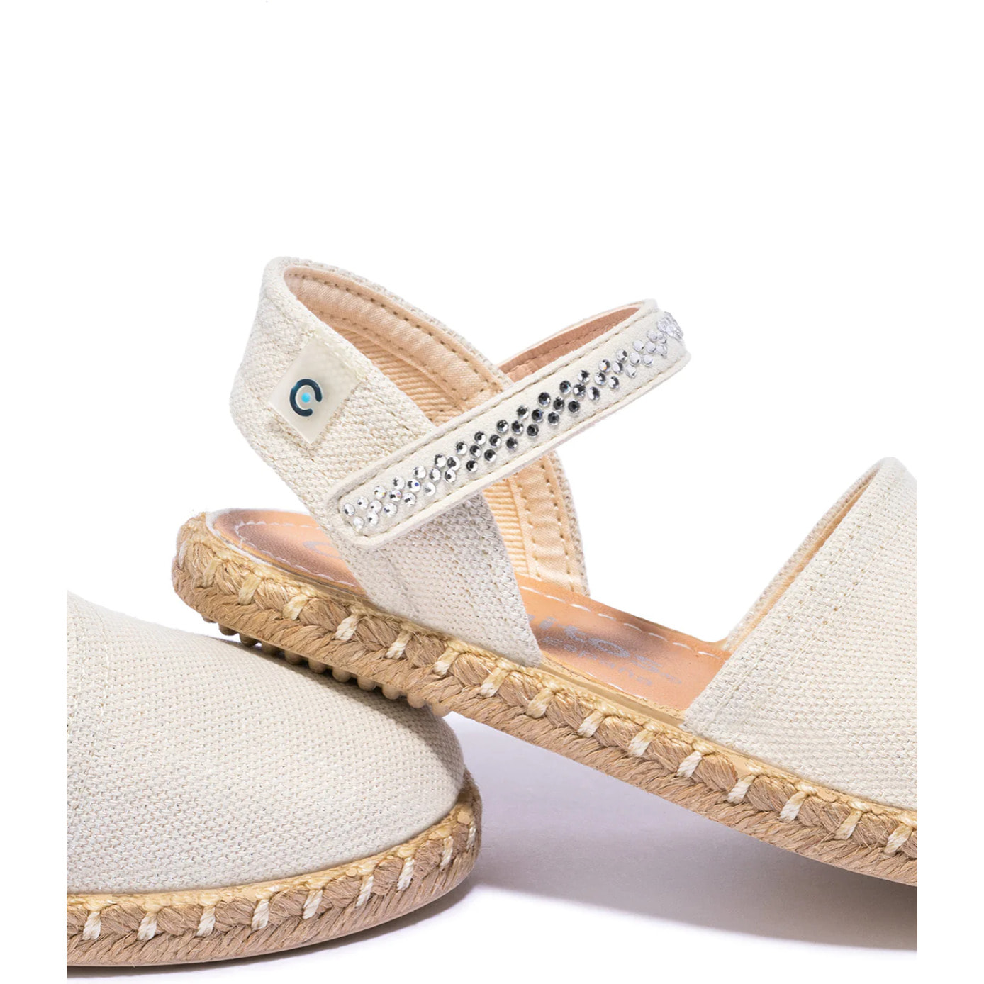 Conguitos - Sandali estivi in juta con zeppa per bambina comodi