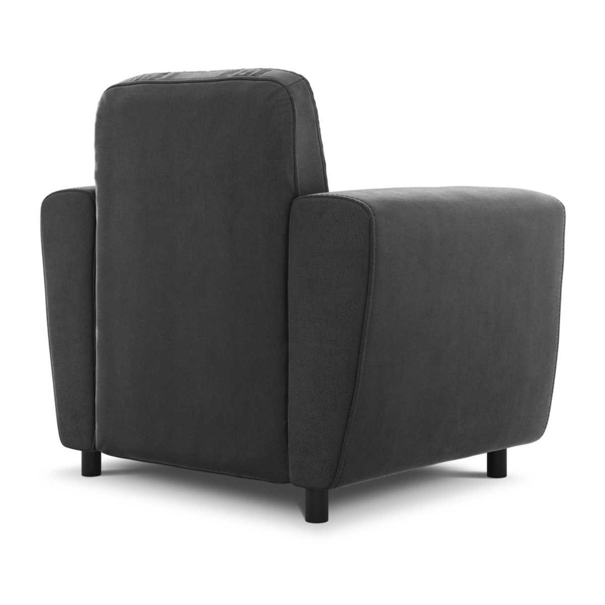 Fauteuil "Audra" en velours gris foncé