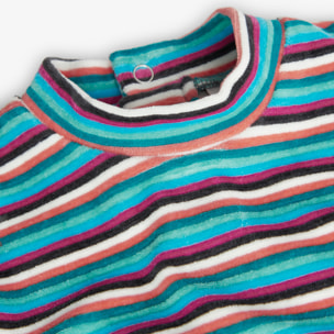 Camiseta terciopelo listada de bebé -BCI