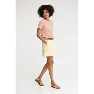 Maglietta rosa pallido a maniche corte con ricamo Established 2012 Polo Club