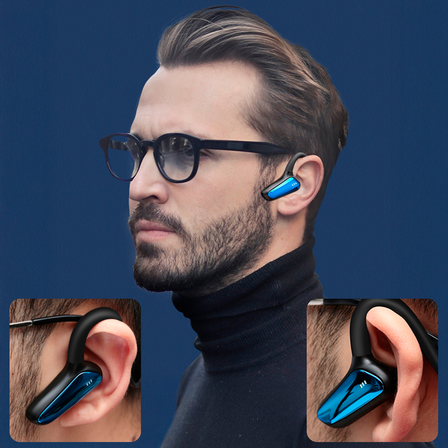 Auriculares D8 Bluetooth. Con Tecnología de Conducción Ósea.