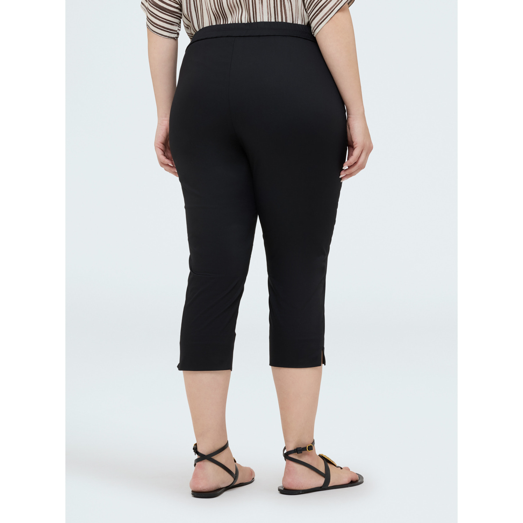 Fiorella Rubino - Pantalones Capri de mezcla de algodón - Negro