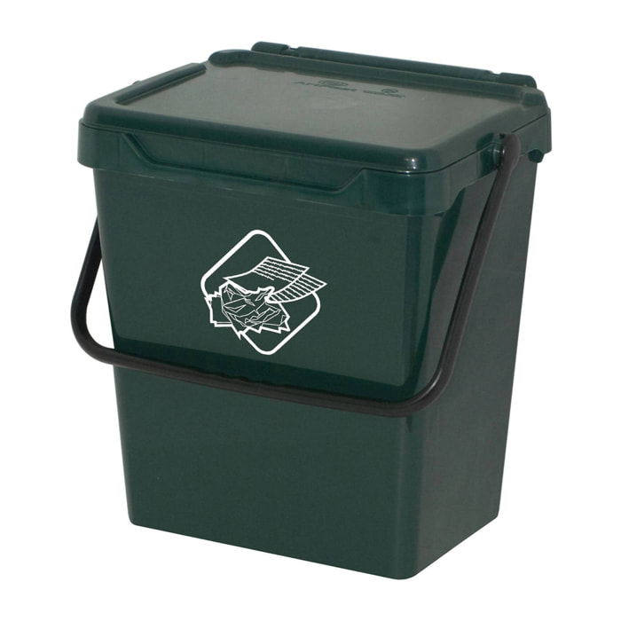 Pattumiera Fosca, Cestino portarifiuti, Bidone per raccolta differenziata, Cestino spazzatura, 100% Made in Italy, 40x31h39 cm, Verde