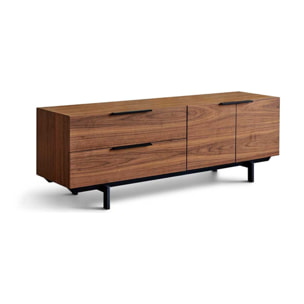 Mueble de TV – Nogal y negro mate