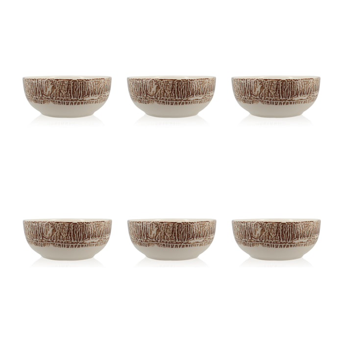 Lot de 6 coupelles en porcelaine 12cm LODGE