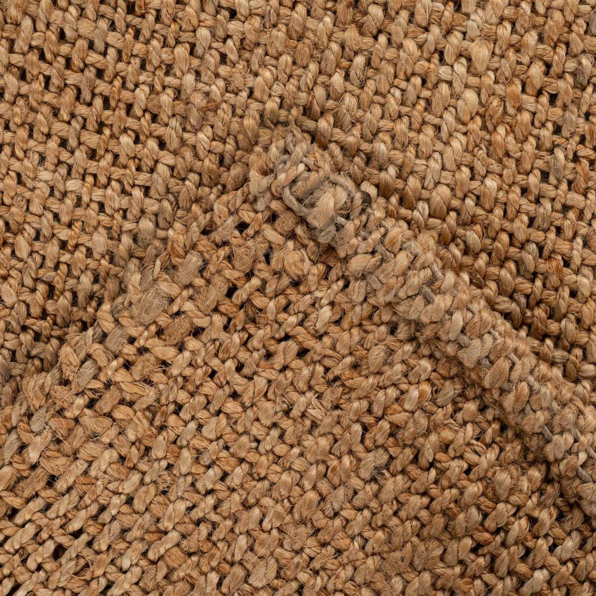 Tapis  en jute tissé main SUSI Beige motif uni à chevrons