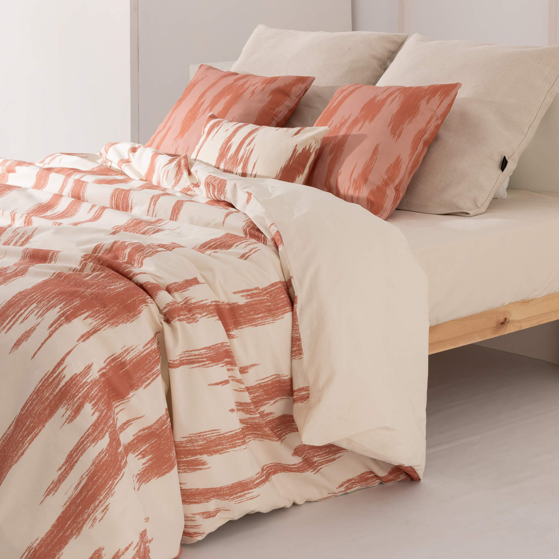 Housse de couette en 100% coton 157 fils Mahón Orange