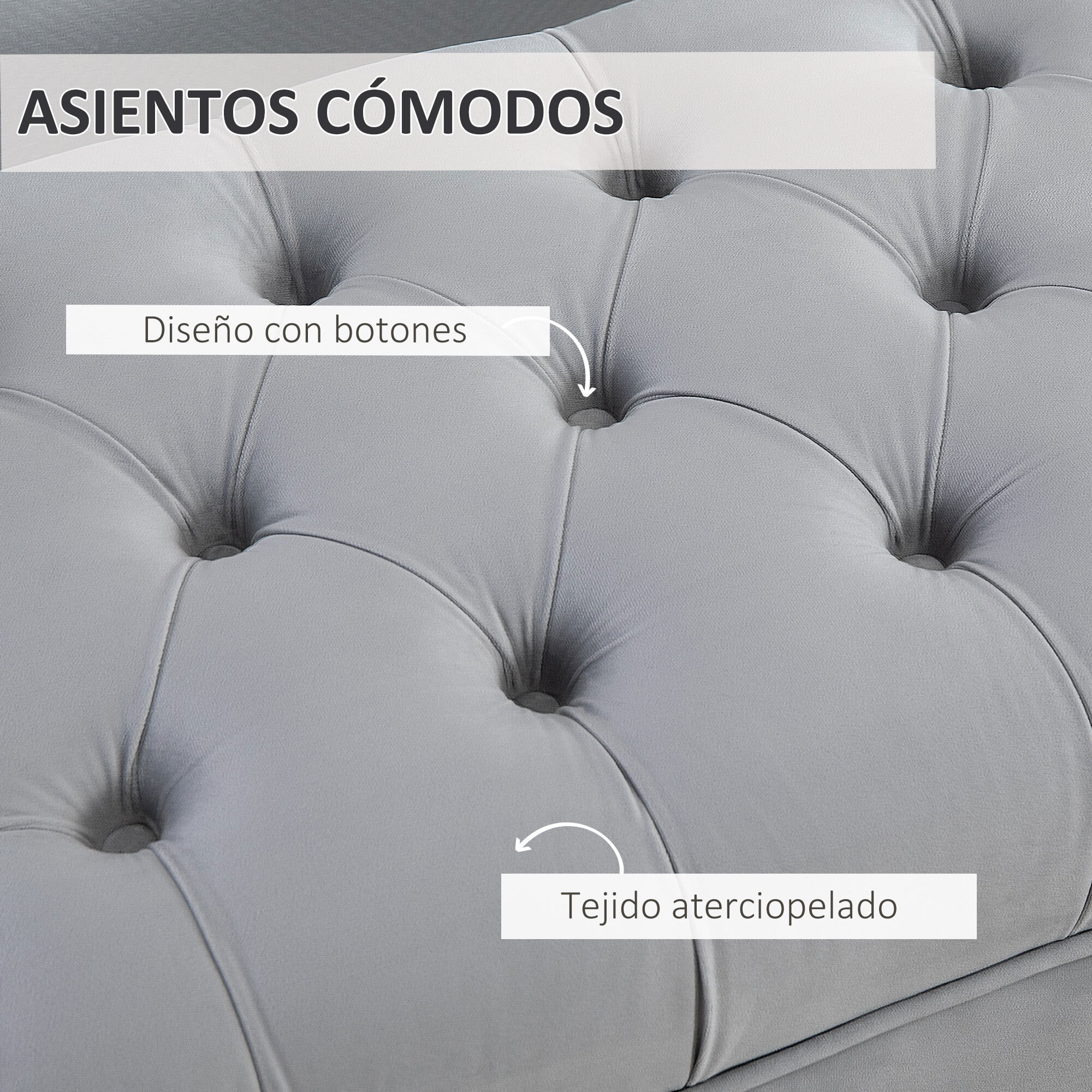 Banco Pie de Cama Taburete Pie de Cama con Asiento Acolchado y Patas Metálicas Banqueta de Dormitorio para Entrada Pasillo Carga 120 kg 118x45x42 cm Gris