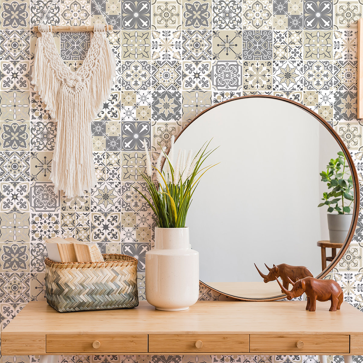 Stickers muraux - Sticker Mural Carrelage adhésif Cuisine Salle de Bain - 24 STICKERS CARRELAGES AZULEJOS LO CAPO