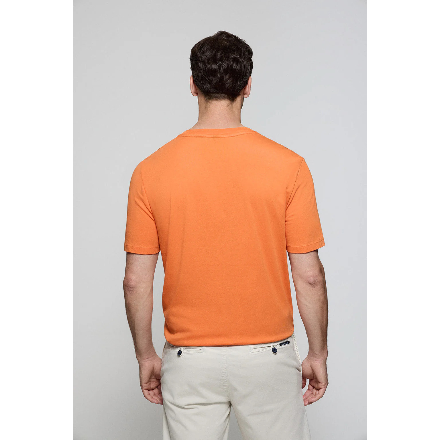 Maglietta Surfer arancione leggero loose fit con logo Polo Club minimal in gomma