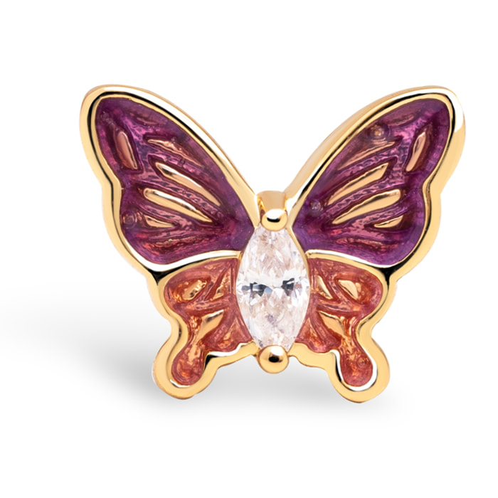 Orecchino Butterfly Rose Placcato Oro