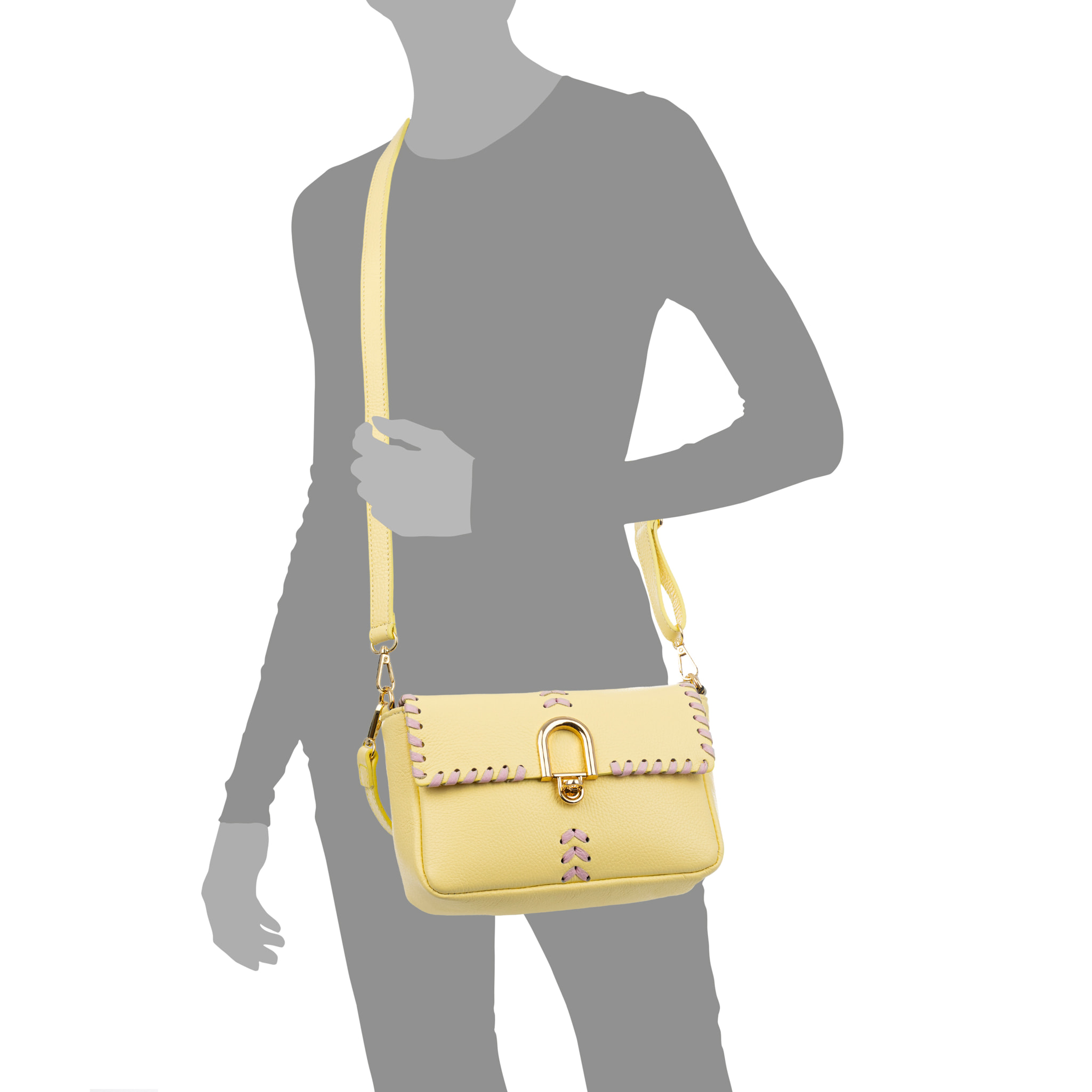 Basicò Borsa a mano Donna. Pelle autentica Dollaro