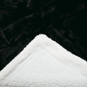 Plaid imitation "Lapin" 130x170cm 610g/m² - Cocoon Noir