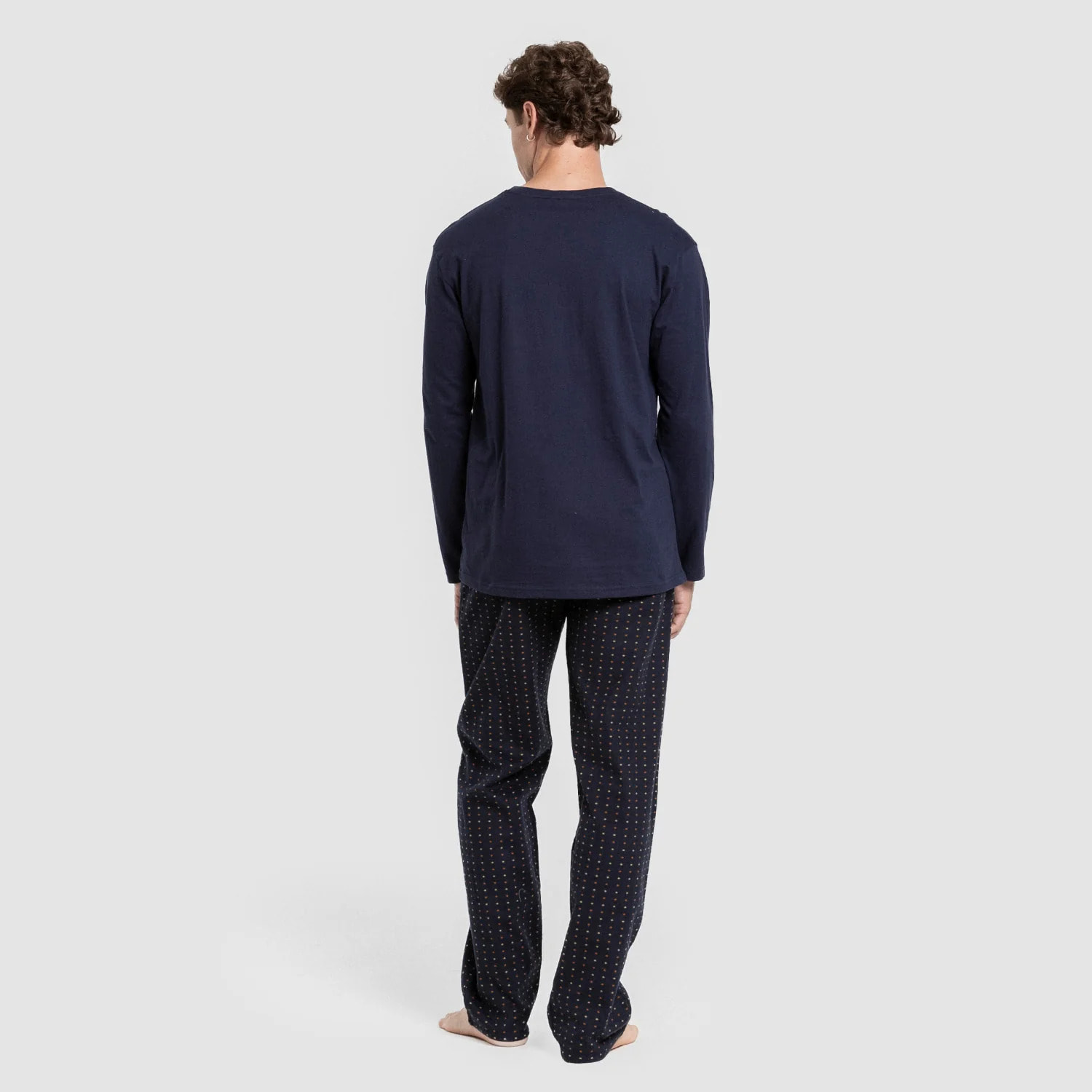 Pijama hombre franela Monclova Azul Marino
